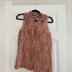 Jcrew size 0 sleeveless blouse